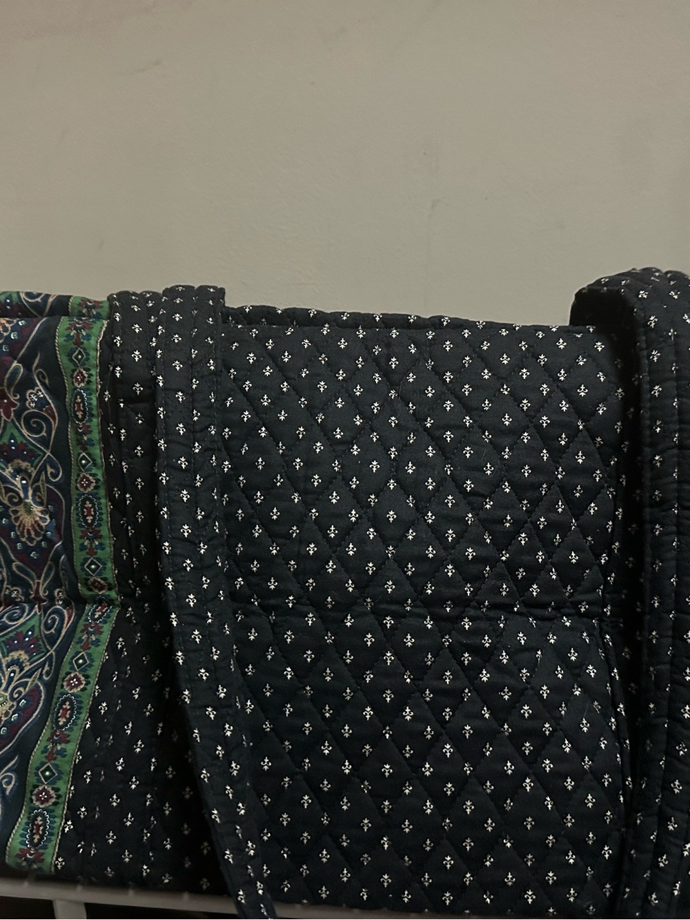 Vera Bradley Black quilted tote bag